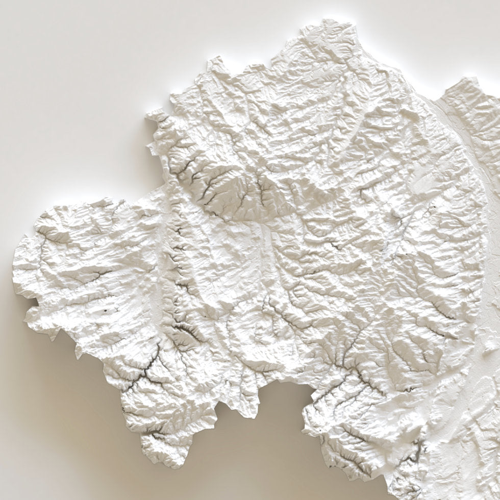 Carte élévation blanche de l'allier (détail)