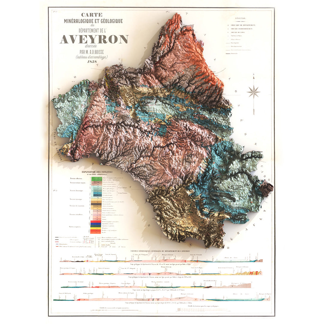 Carte ancienne de l'aveyron