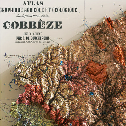 détail d'une carte de corrèze