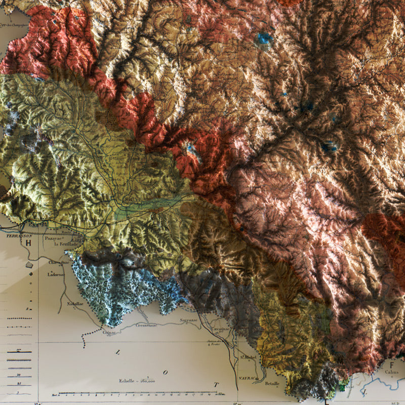 détail d'une carte de corrèze