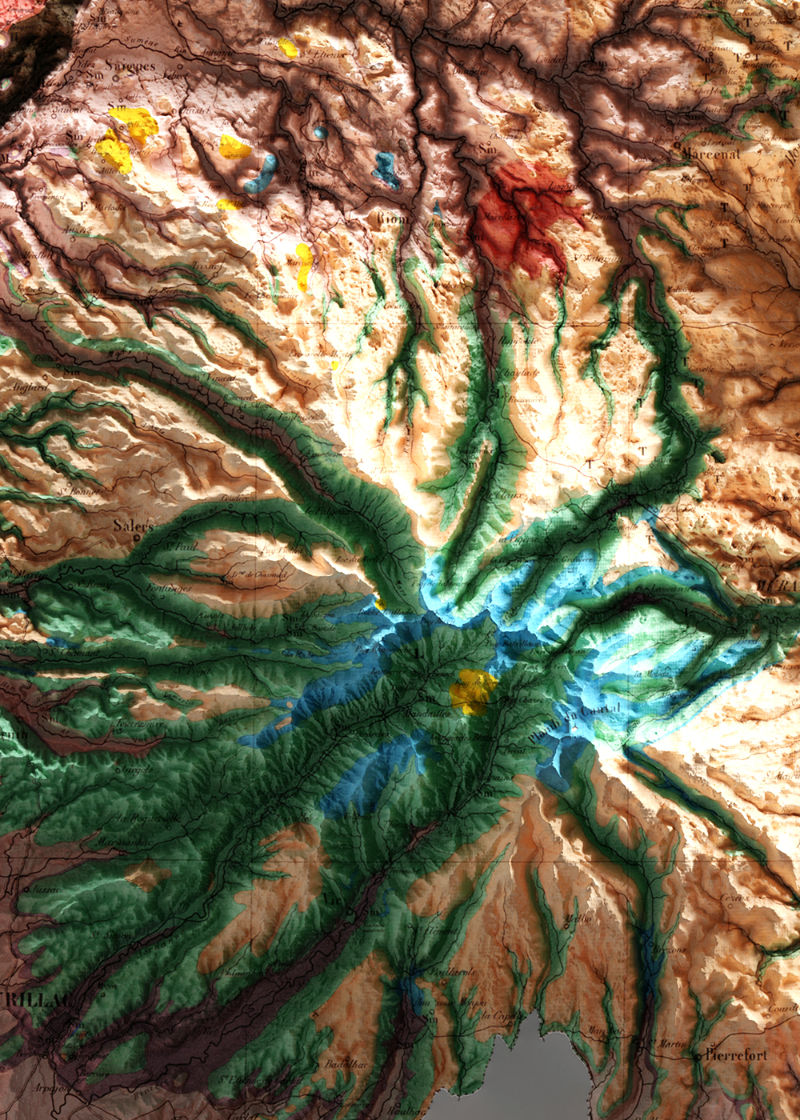 Carte géologique Cantal  (détail de la carte)