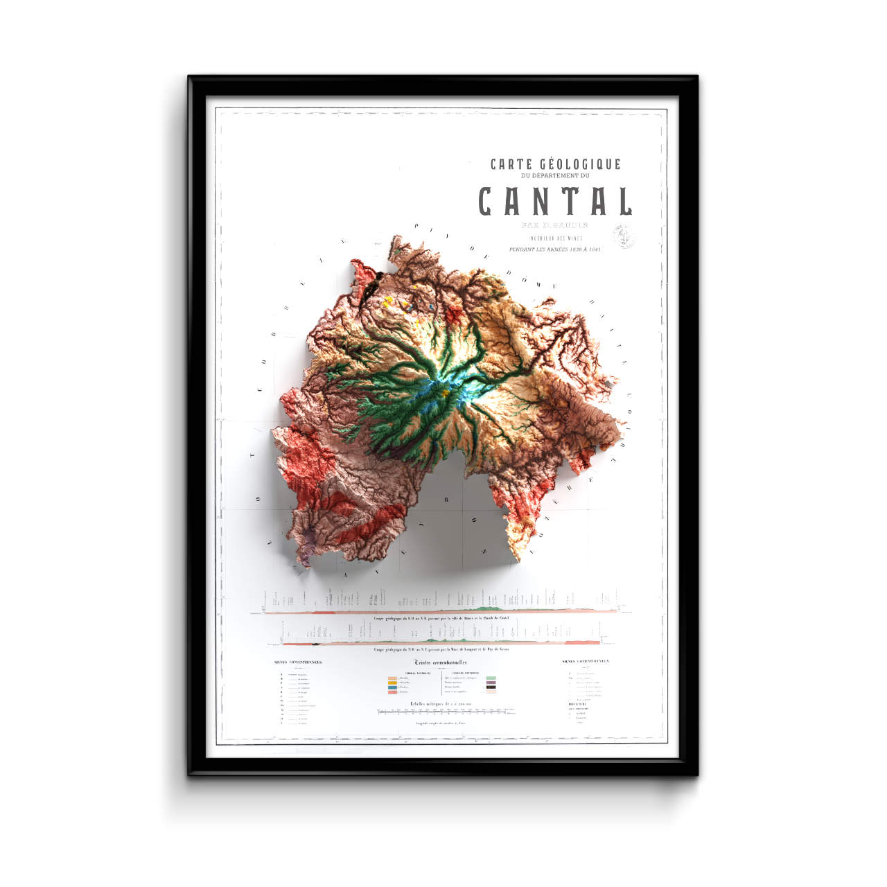 Carte géologique Cantal  (détail de la carte)