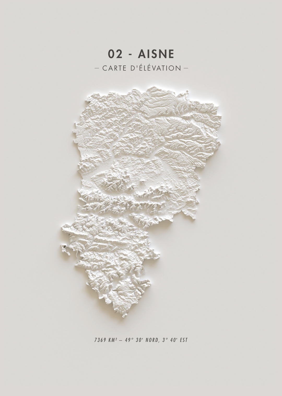 Carte d'élévation Aisne