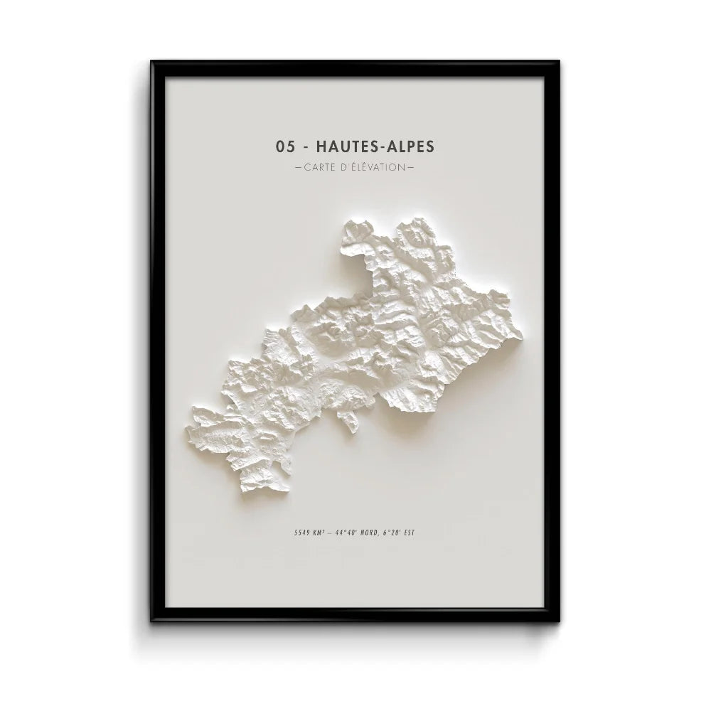 Carte d'élévation Hautes-Alpes