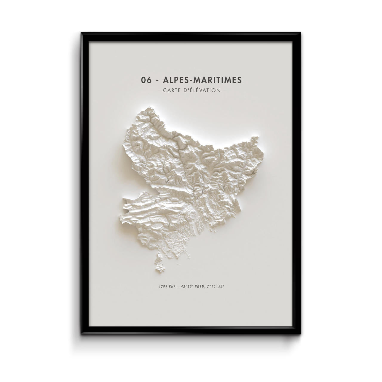 Carte d'élévation Alpes-Maritimes