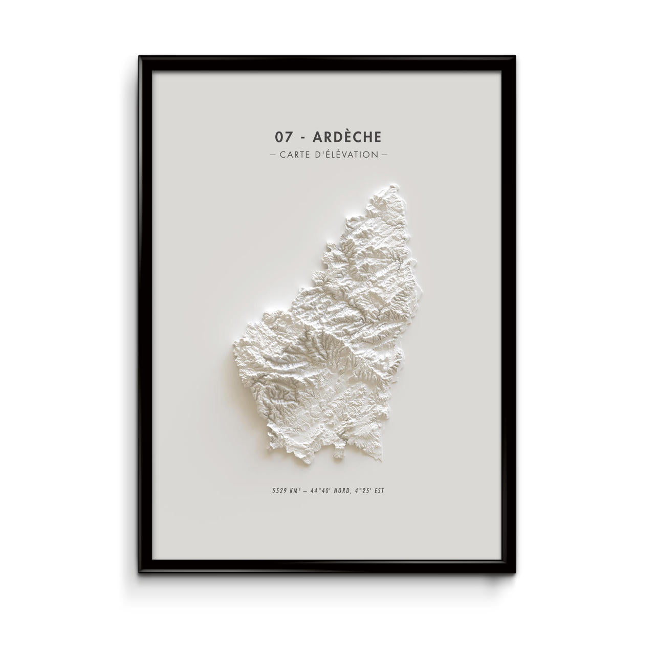 Carte d'élévation Ardèche