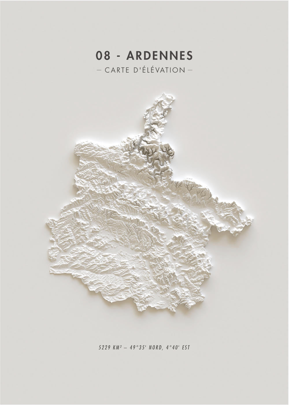 Carte d'élévation Ardennes