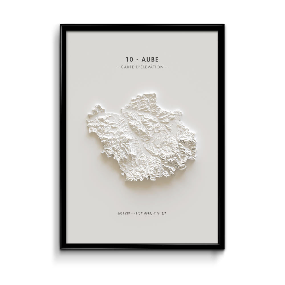 Carte d'élévation Aube