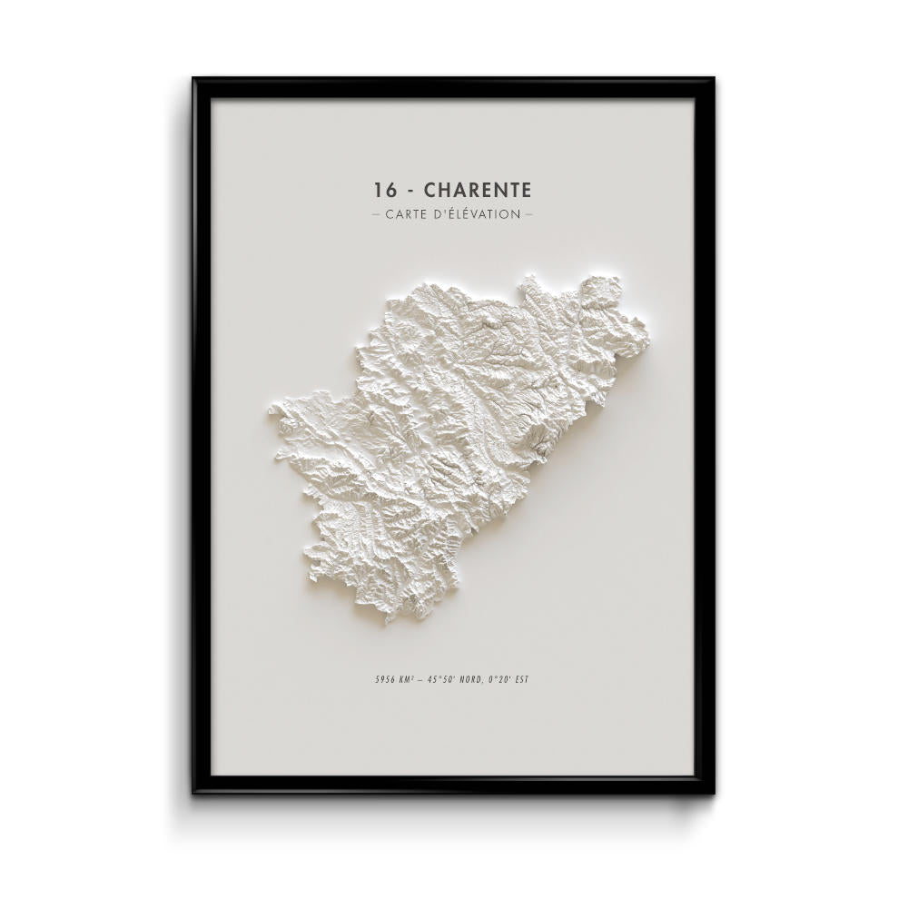 Carte d'élévation Charente