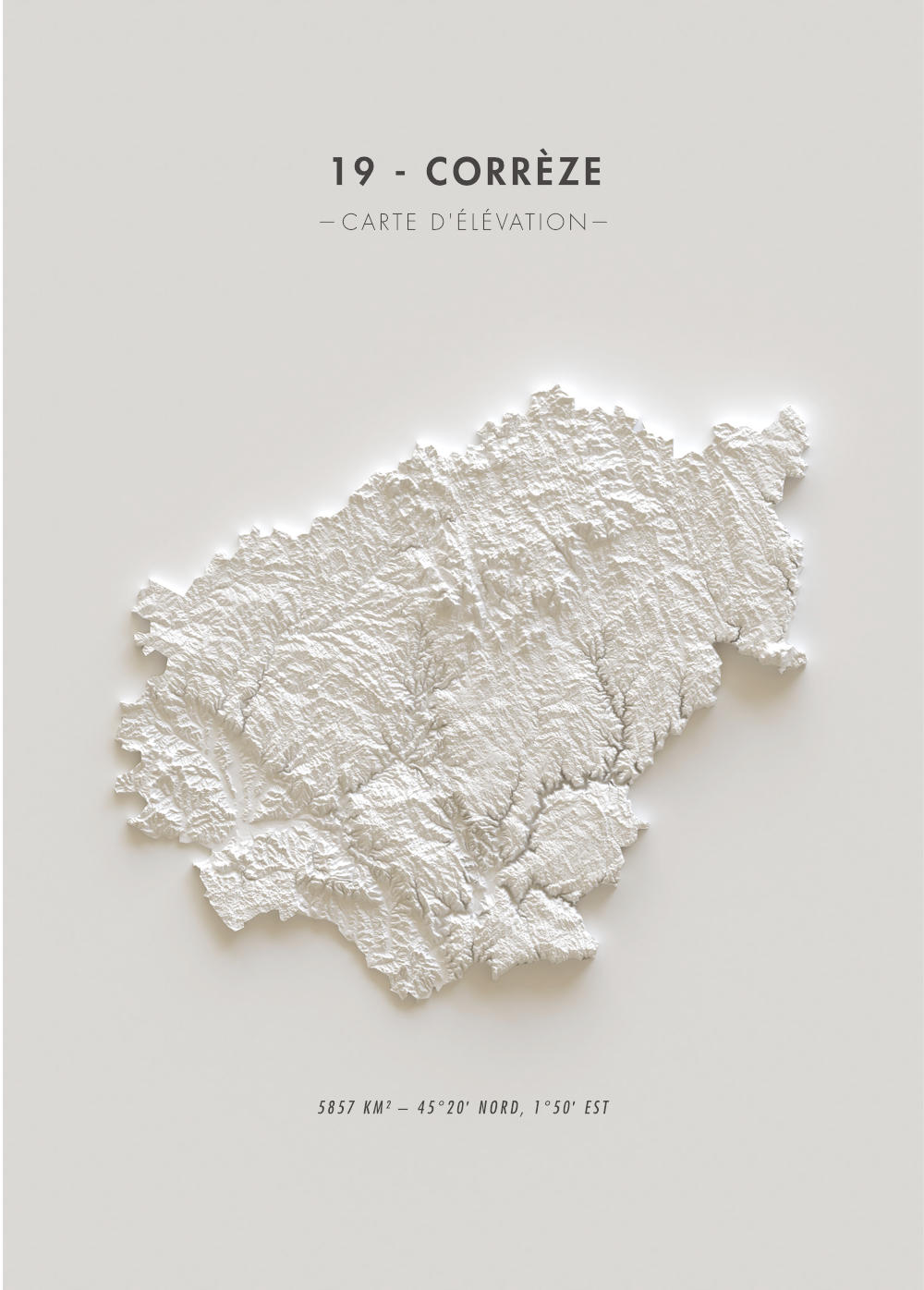 Carte d'élévation Corrèze