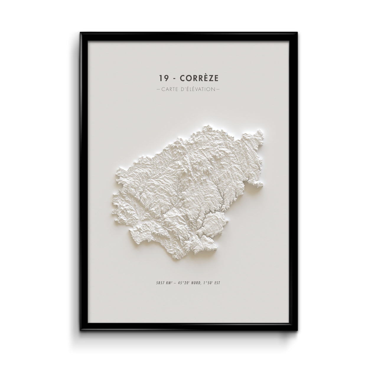carte d'élévation corrèze