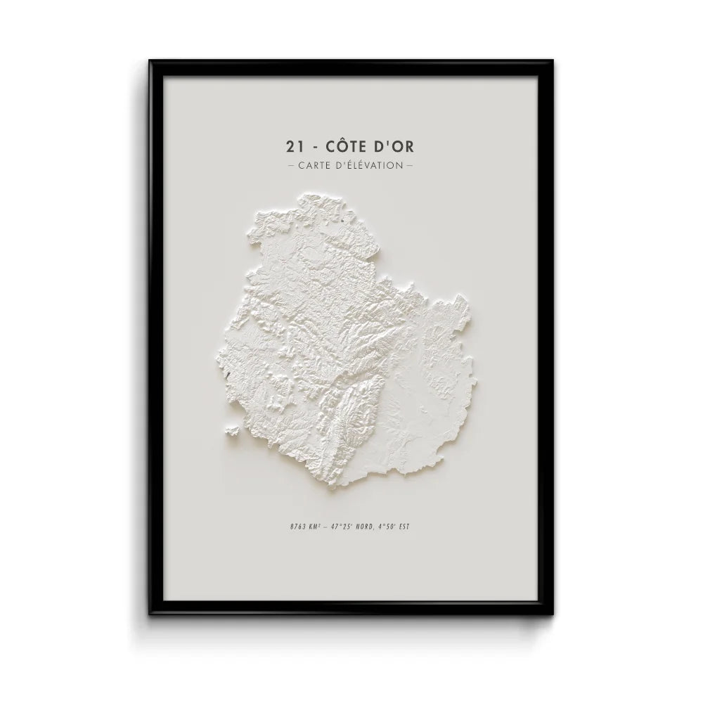 Carte d'élévation Côte d'Or