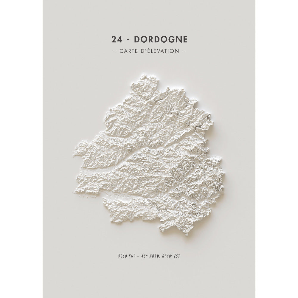 carte d'élévation dordogne en nouvelle-aquitaine