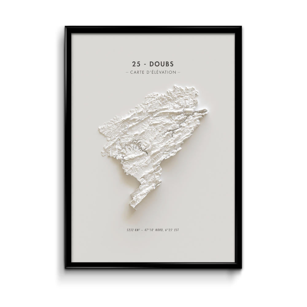 Carte d'élévation Doubs