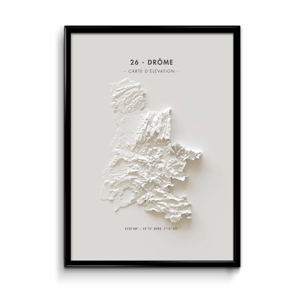 Carte d'élévation Drôme