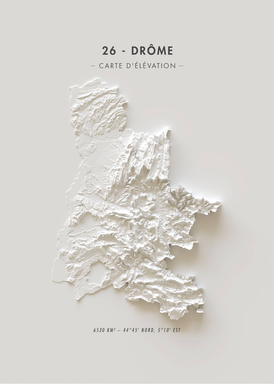 Carte d'élévation Drôme