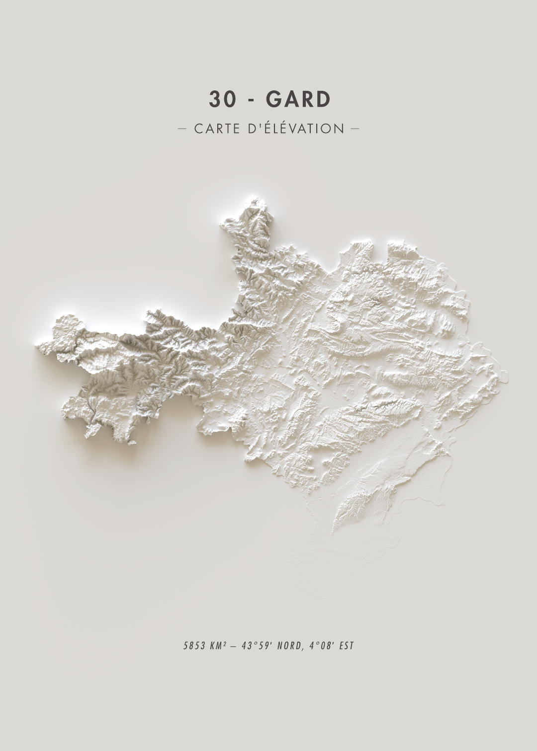 Carte d'élévation Gard