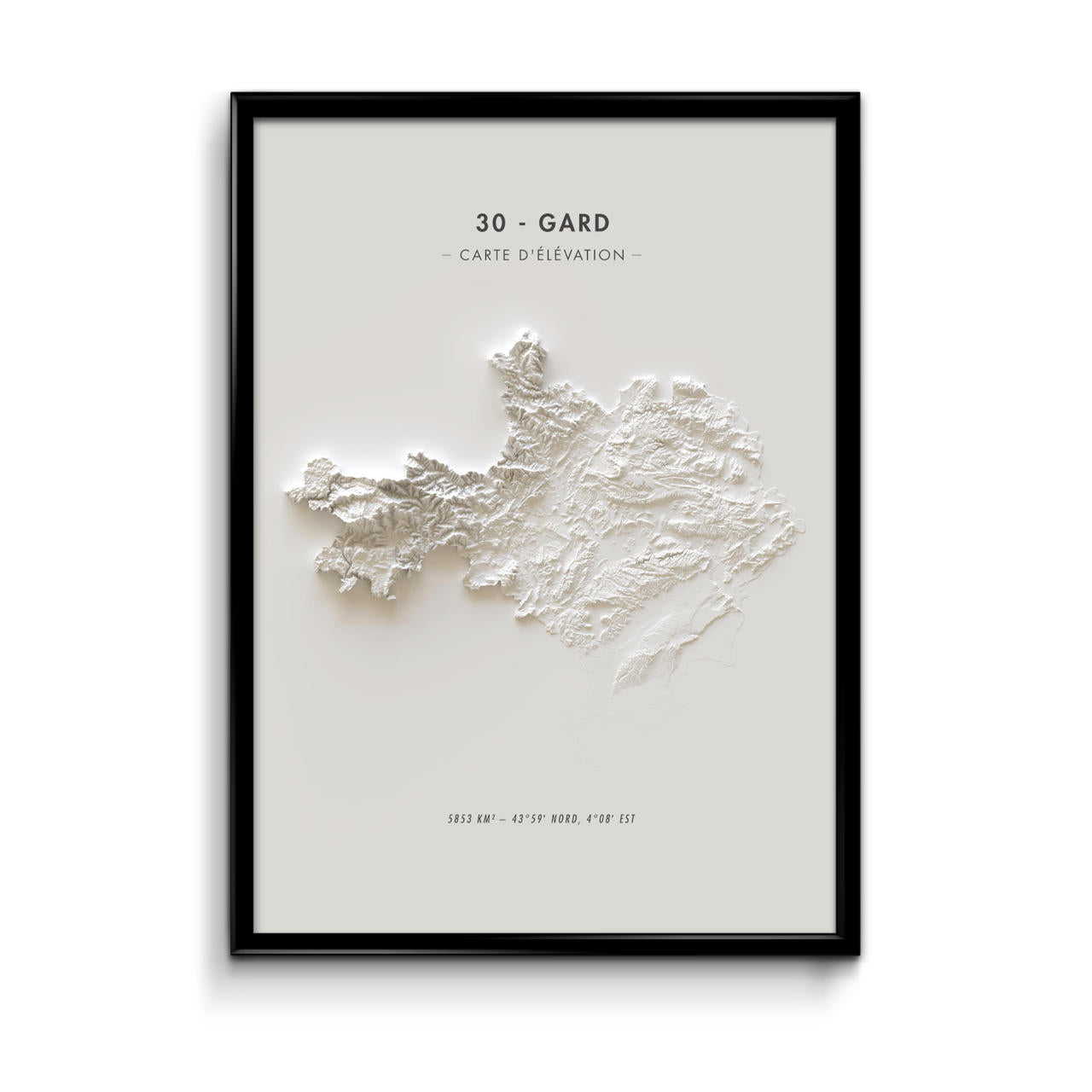 Carte d'élévation Gard