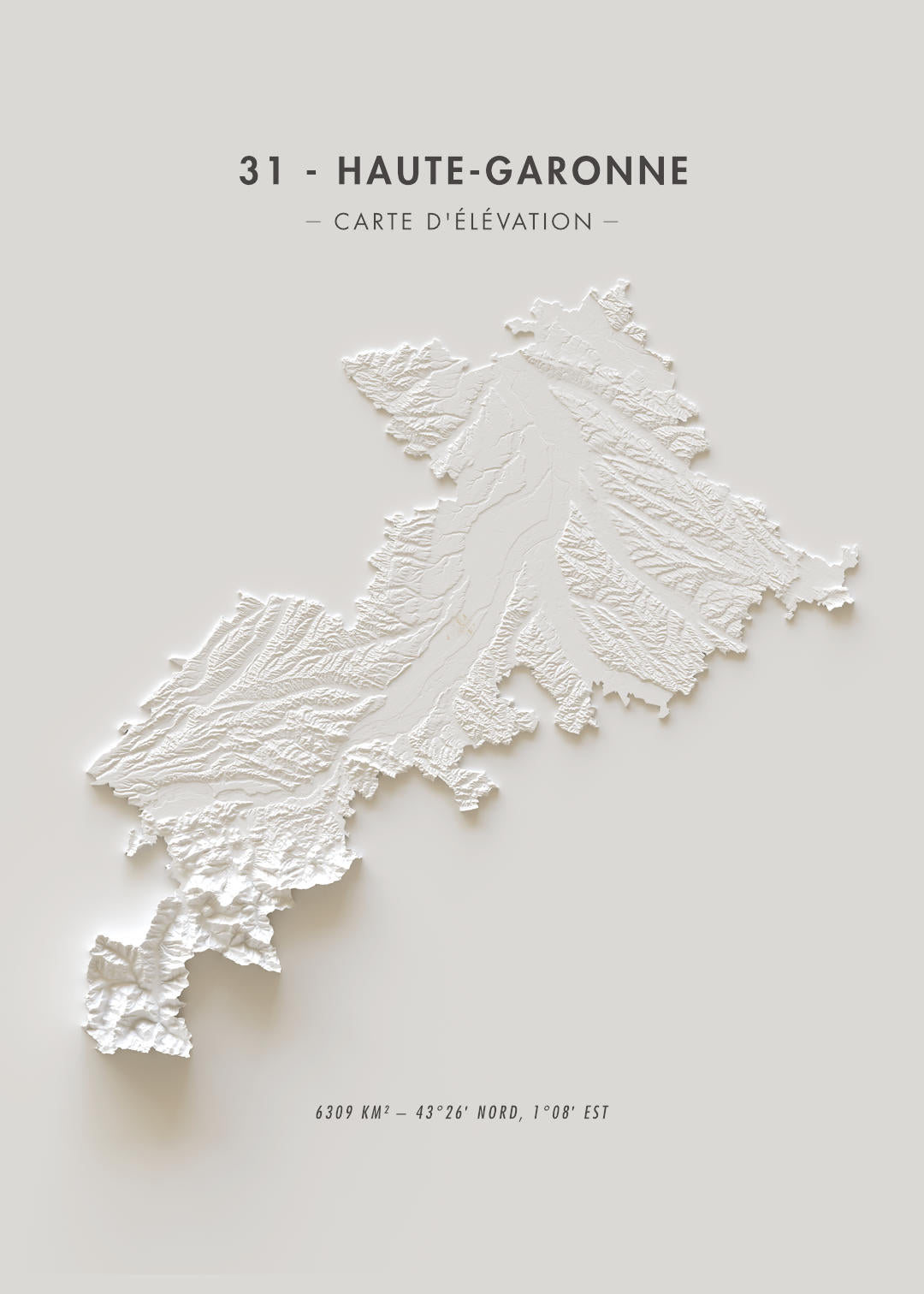 Carte d'élévation Haute-Garonne