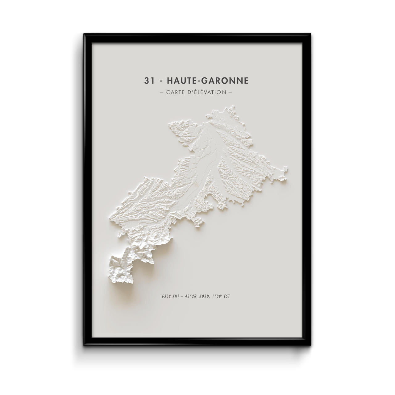 Carte d'élévation Haute-Garonne