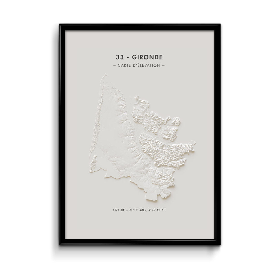Carte d'élévation Gironde