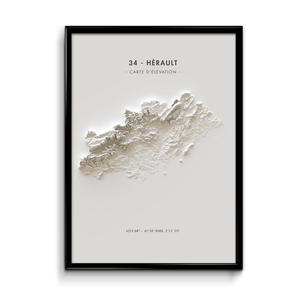 Carte d'élévation Hérault