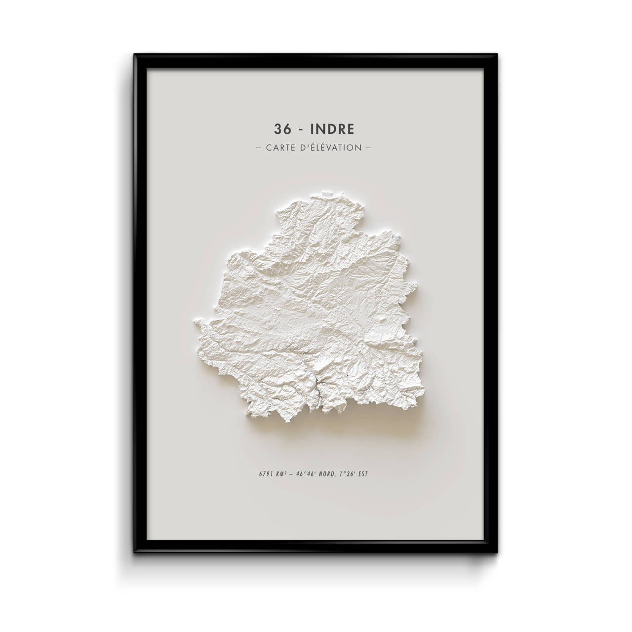 Carte d'élévation Indre