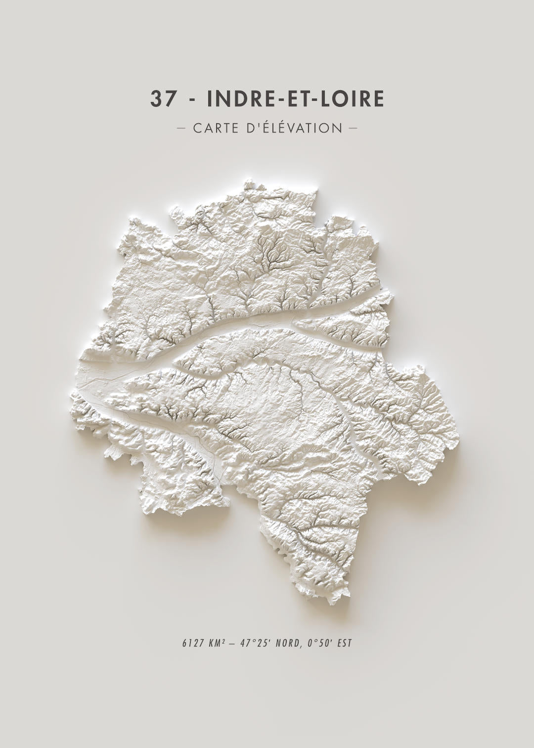 Carte d'élévation Indre-et-Loire