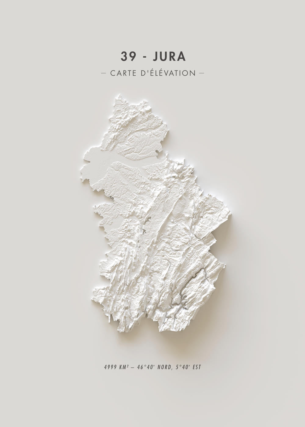 Carte d'élévation Jura