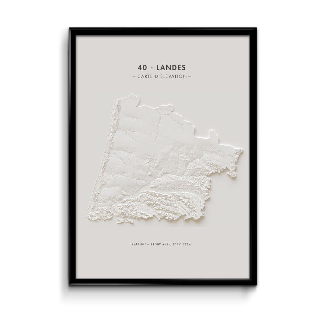 Carte d'élévation Landes