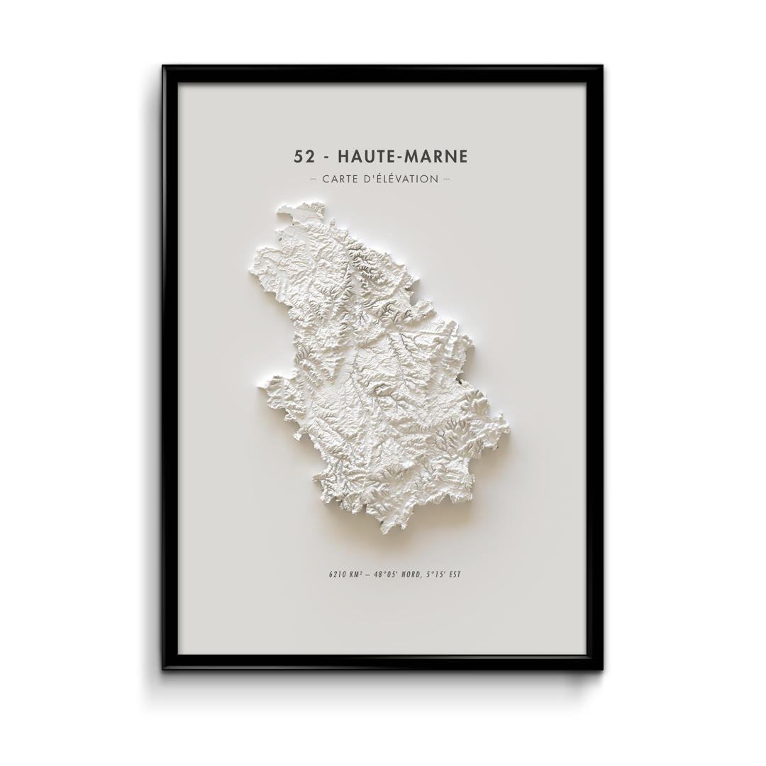 Carte d'élévation Haute-Marne