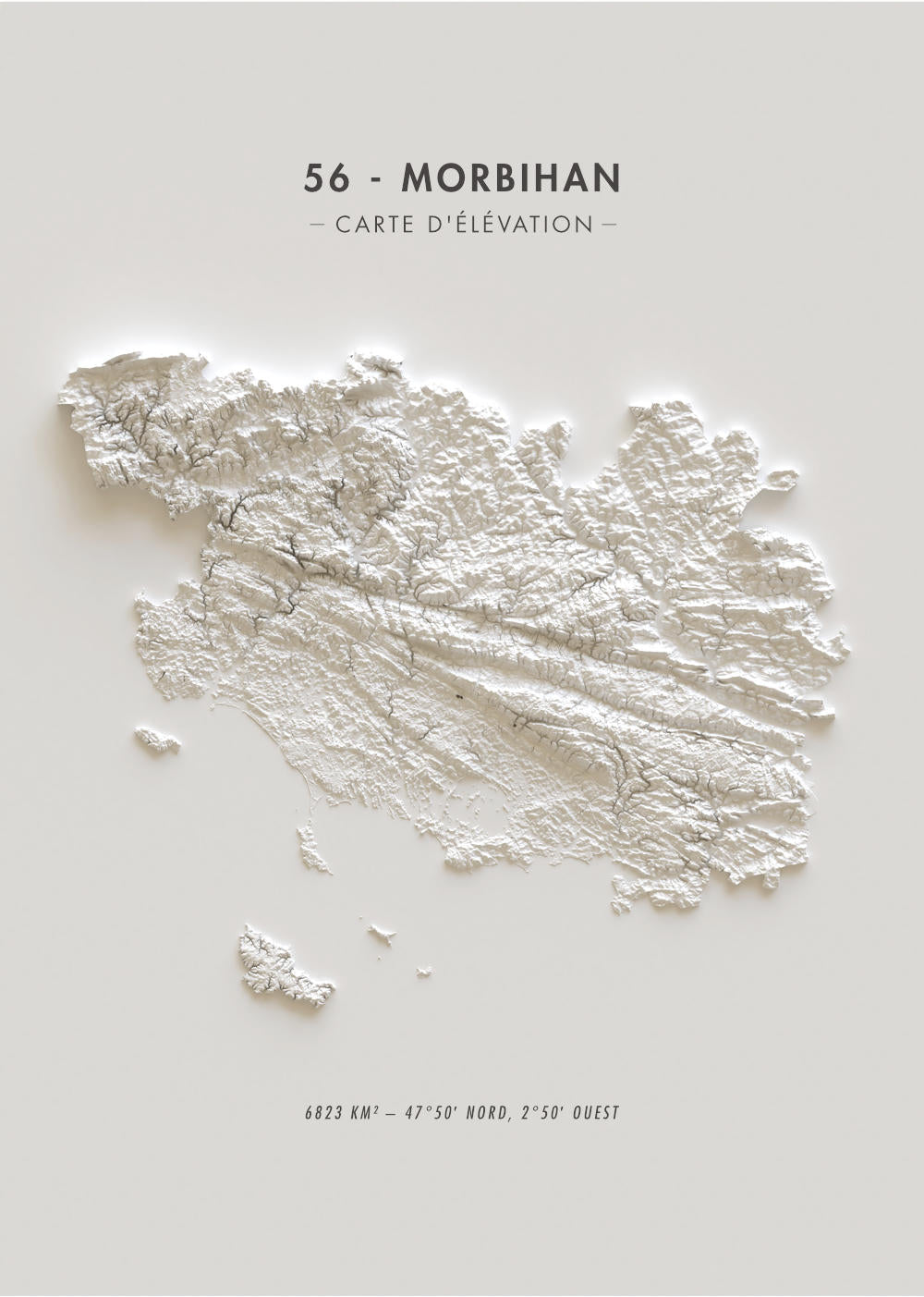 Carte d'élévation Morbihan