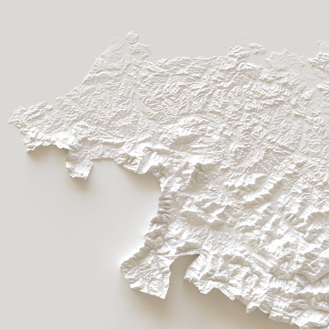 Carte d'élévation Pyrénées-Atlantiques