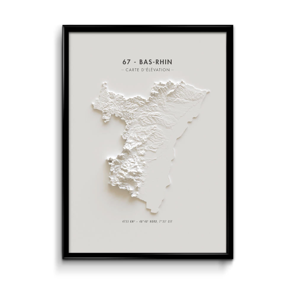 Carte d'élévation Bas-Rhin