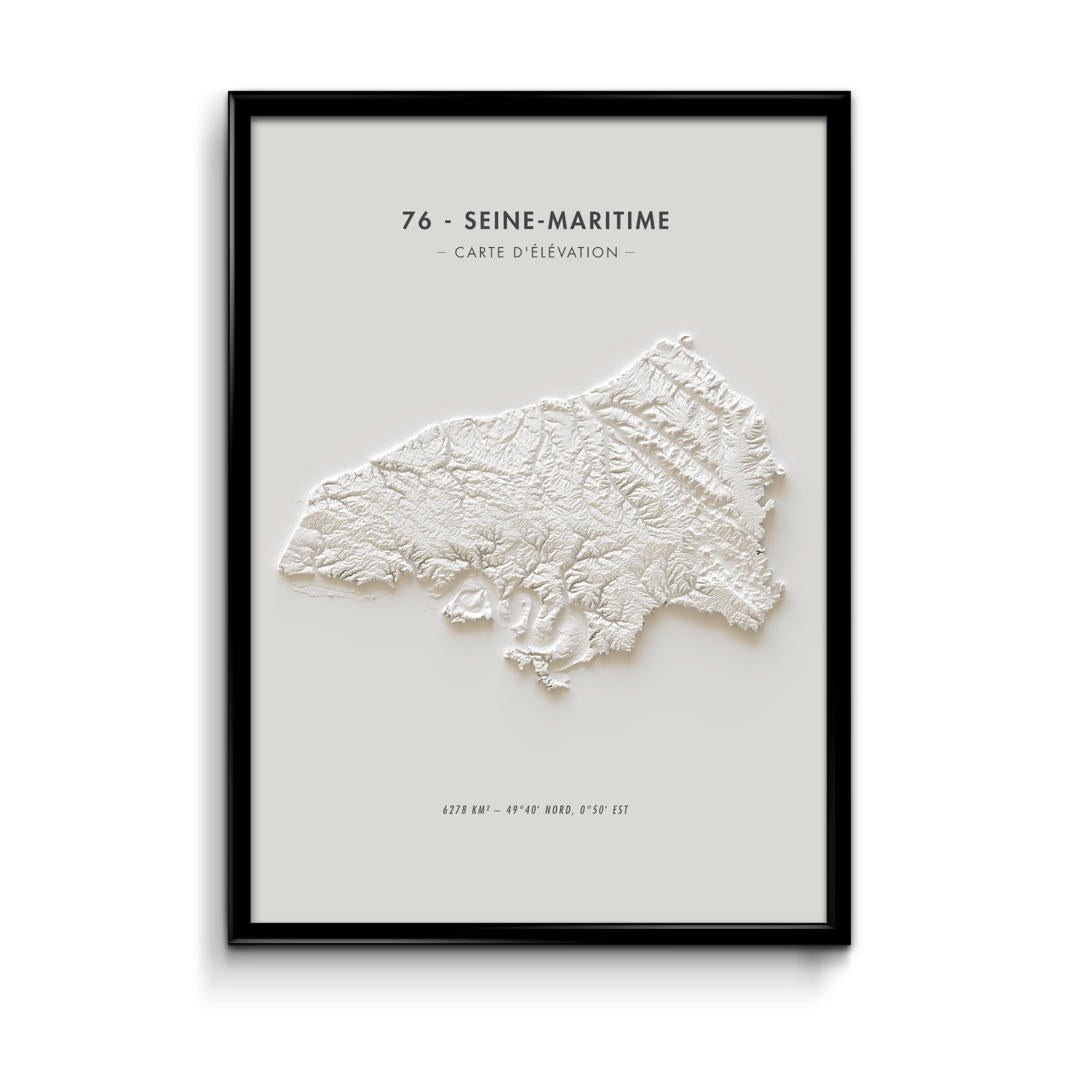 Carte d'élévation Seine-Maritime