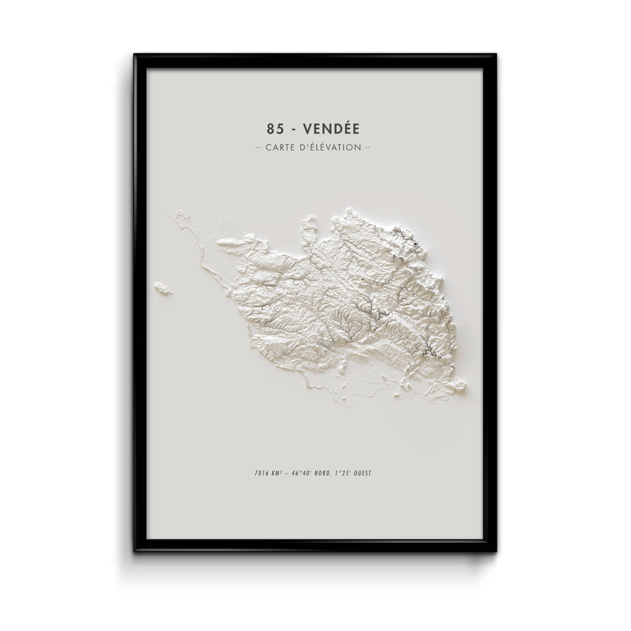 Carte d'élévation Vendée