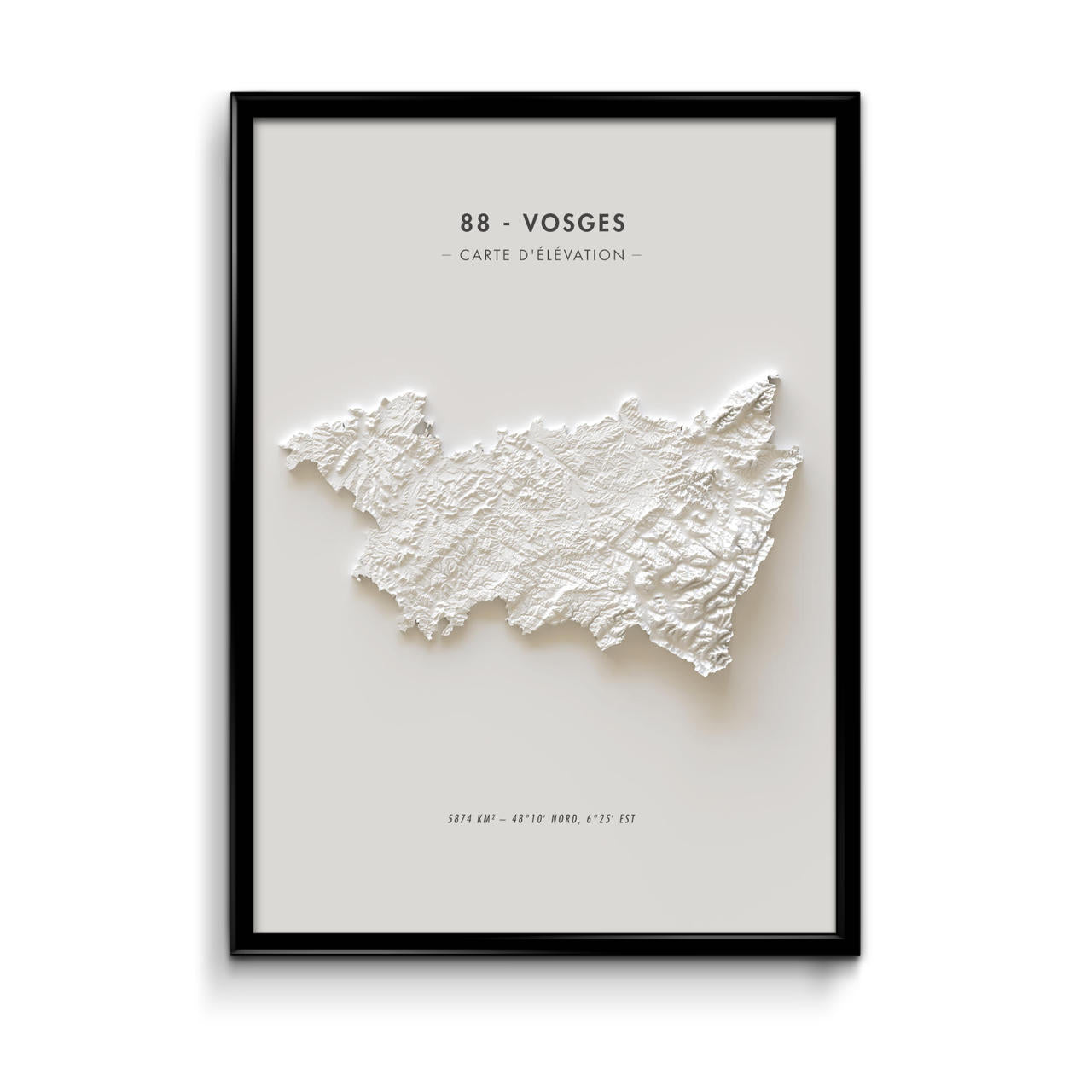 Carte d'élévation Vosges