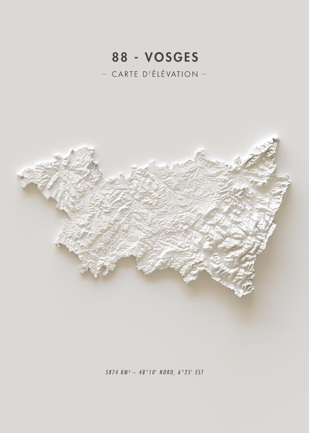 Carte d'élévation Vosges