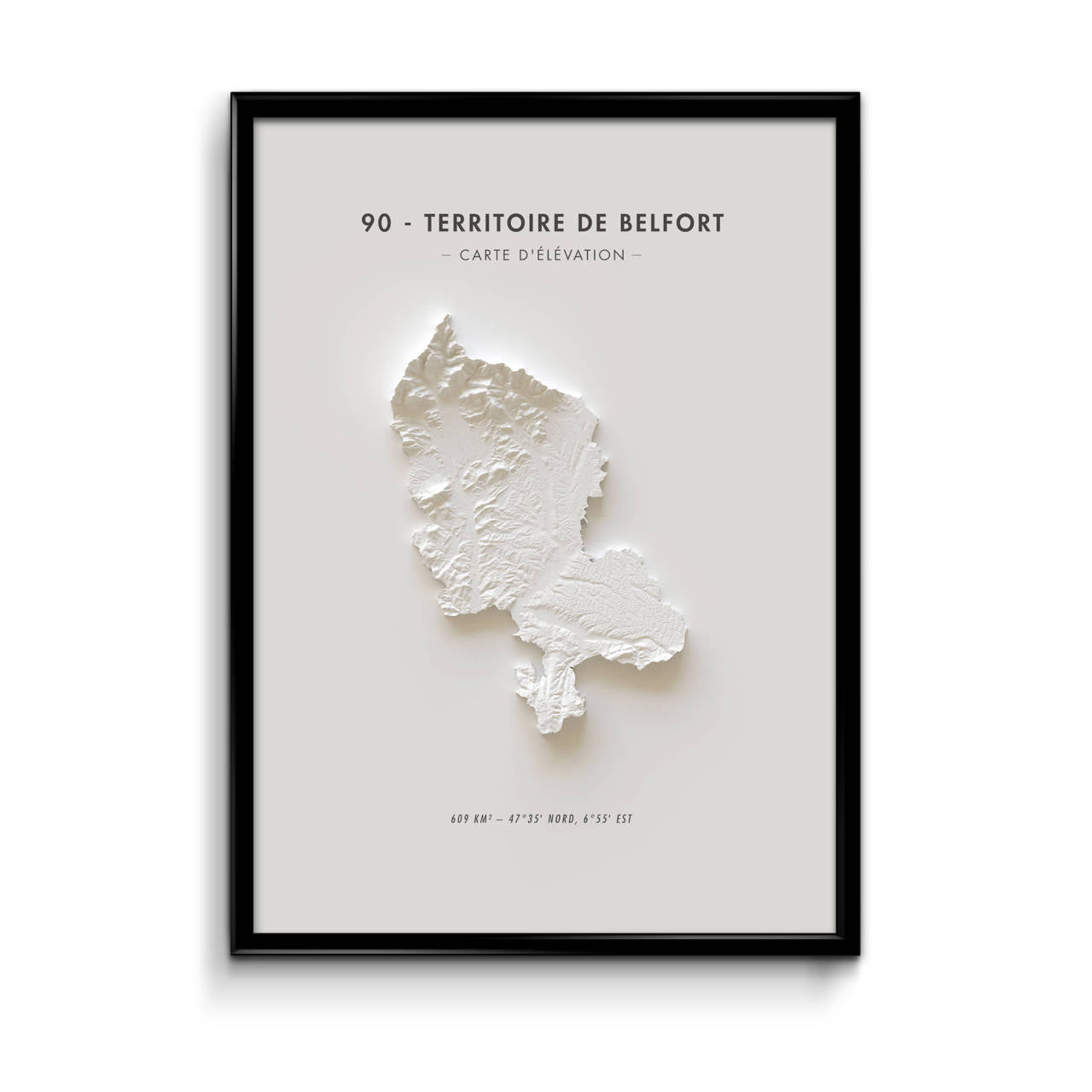 Carte d'élévation Territoire de Belfort