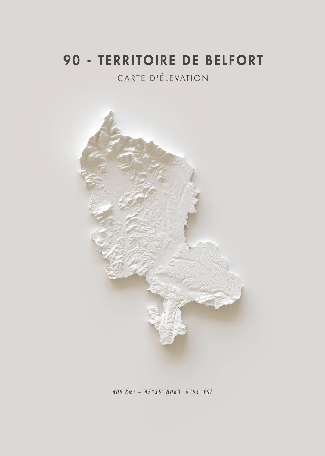 Carte d'élévation Territoire de Belfort