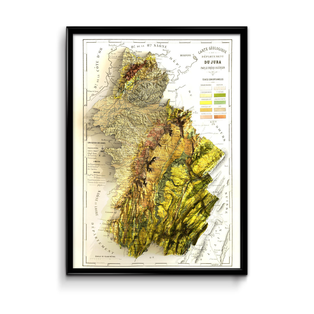 photo de Carte géologique Jura 1863