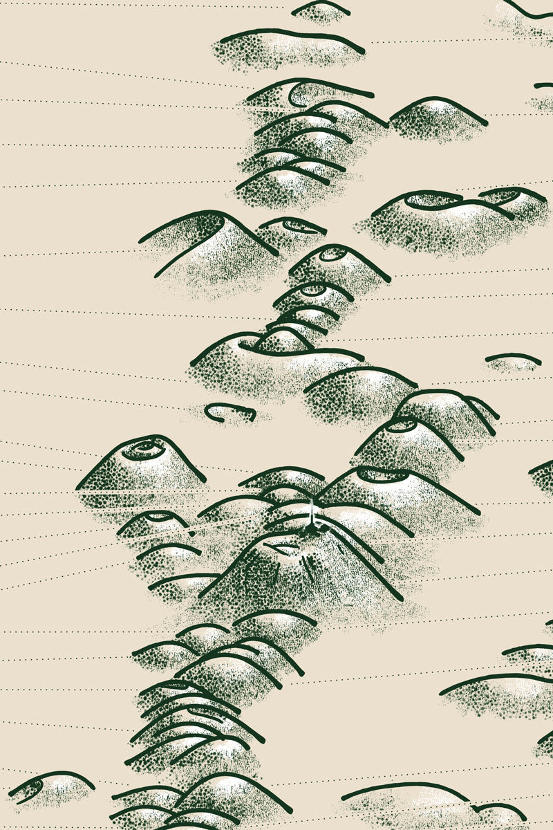 affiche carte de la chaine des puys en auvergne