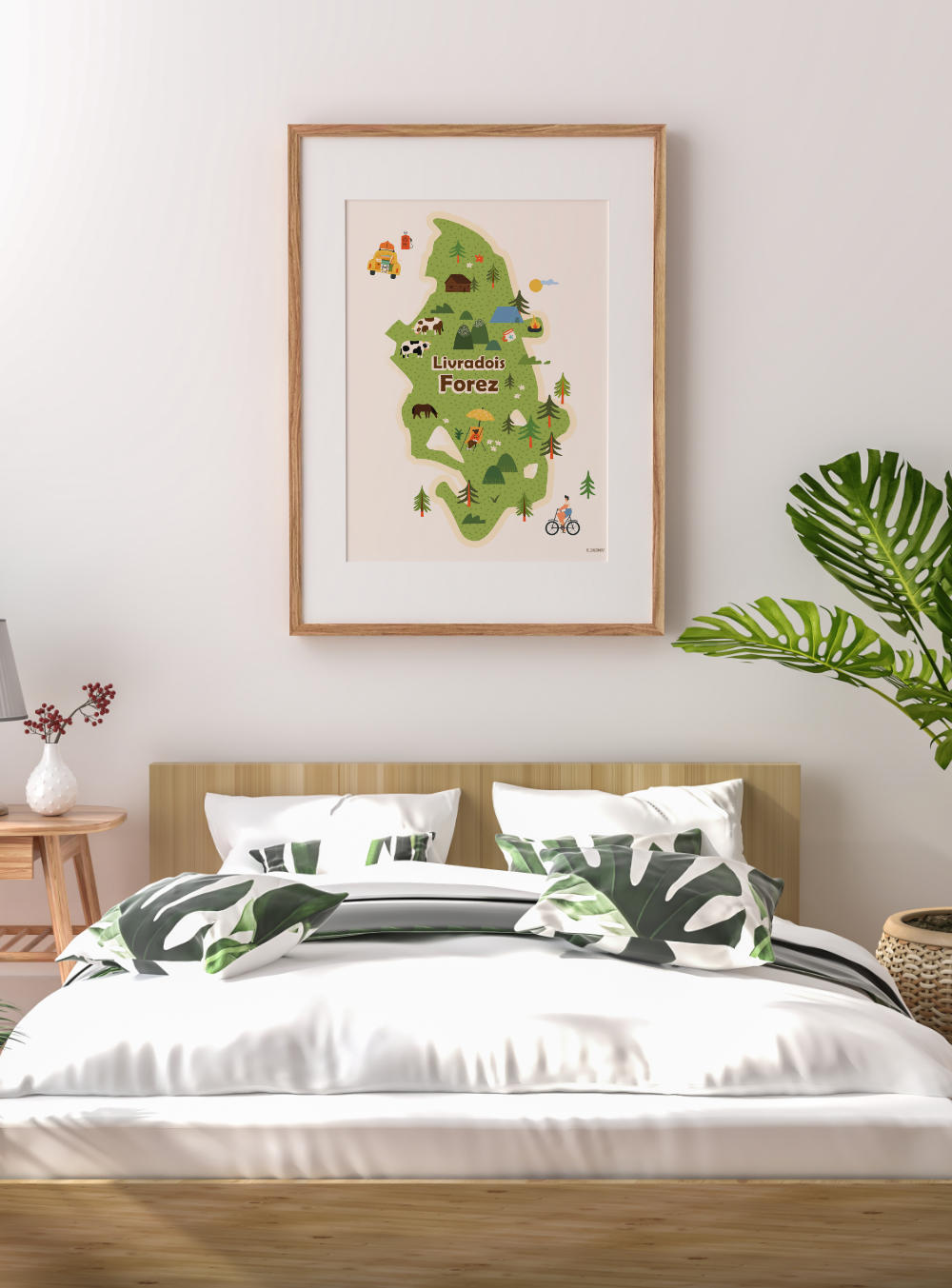 Carte ilustrée du Parc naturel du Livradois-Forez