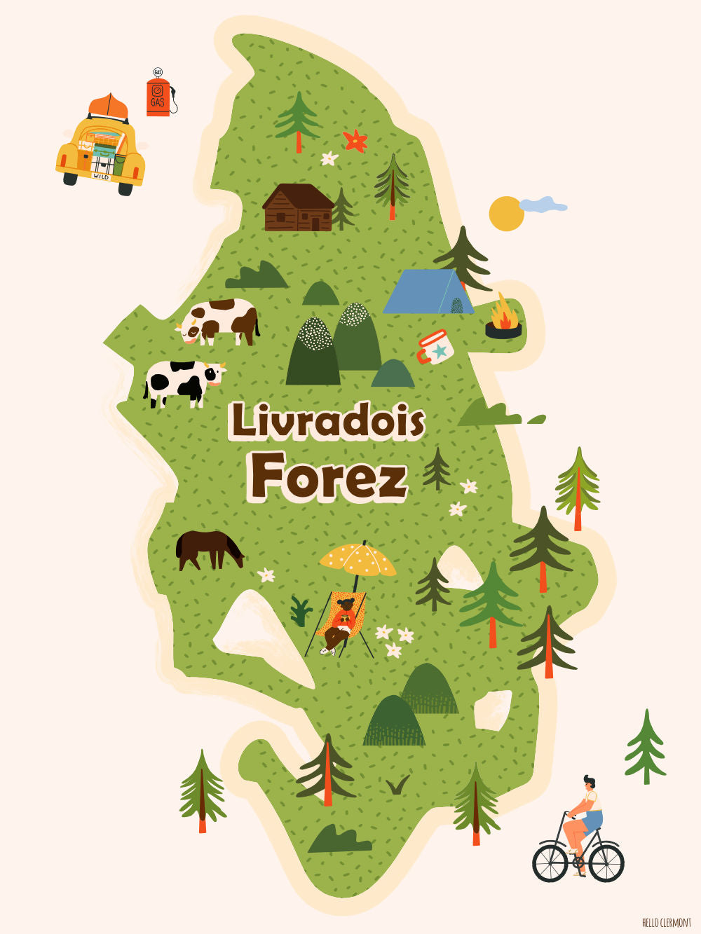 Carte Parc naturel du Livradois-Forez