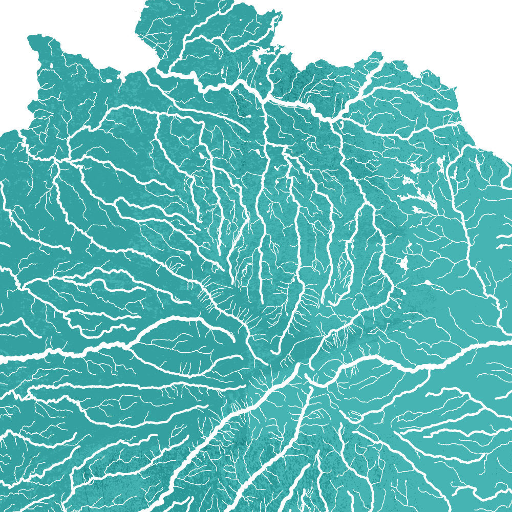 Carte Hydrologique du Cantal (détail)