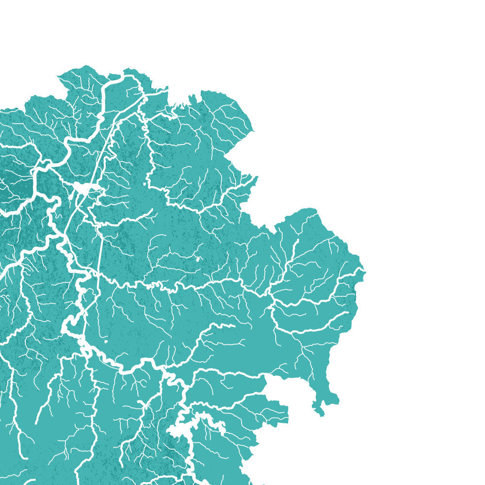 Carte Hydrologique de la Haute-Loire (détail)