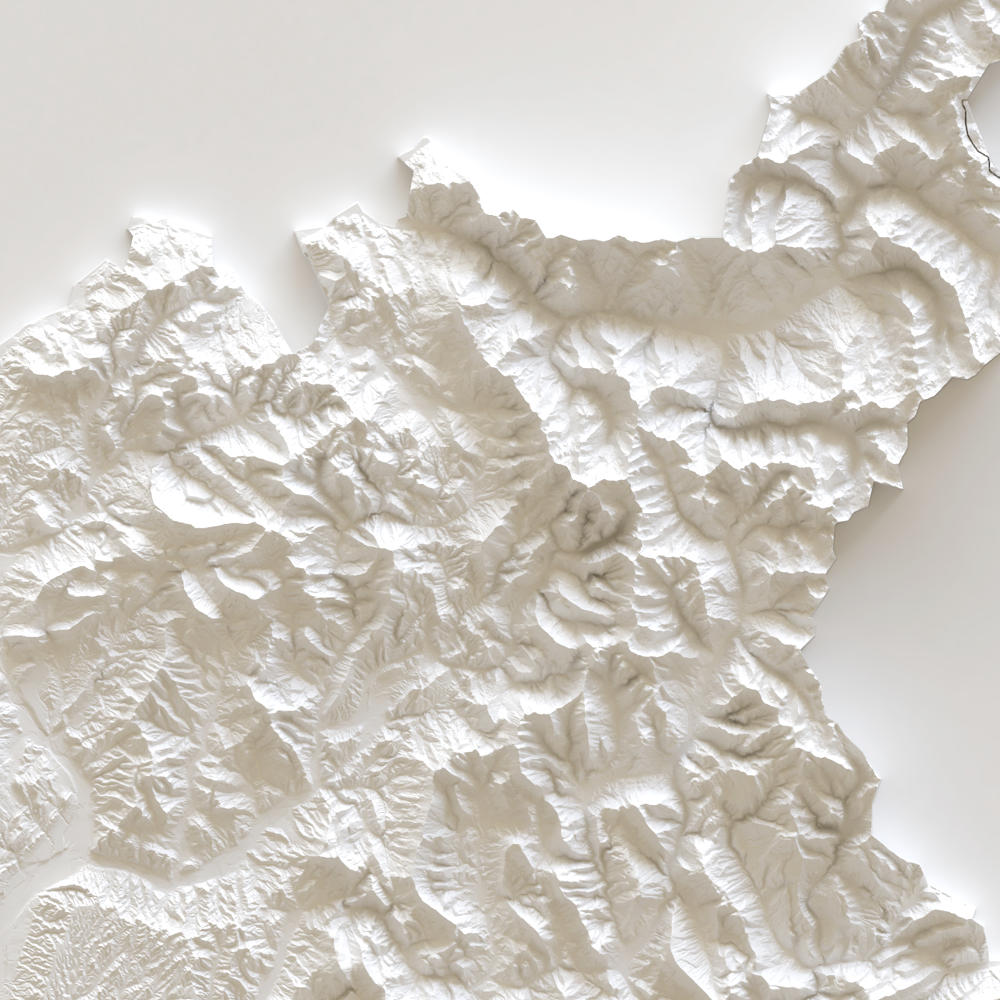 Carte d'élévation Alpes-de-Haute-Provence