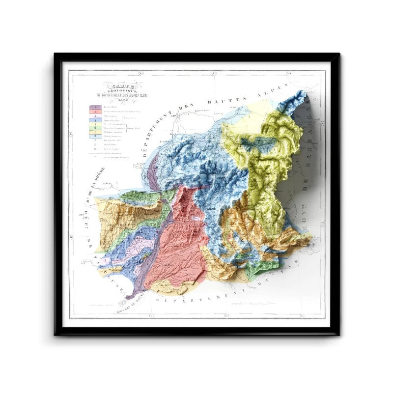 Carte géologique Alpes de Haute-Provence 1840
