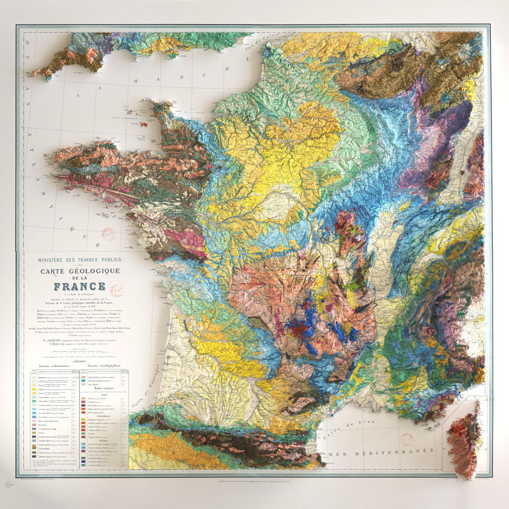 carte géologique ancienne de france