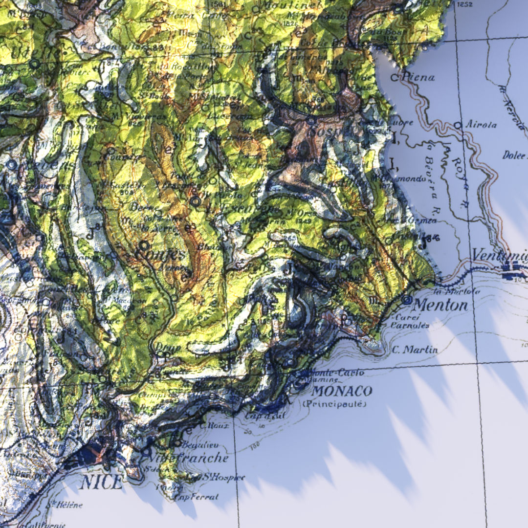 carte géologique ancienne des lapes-maritimes